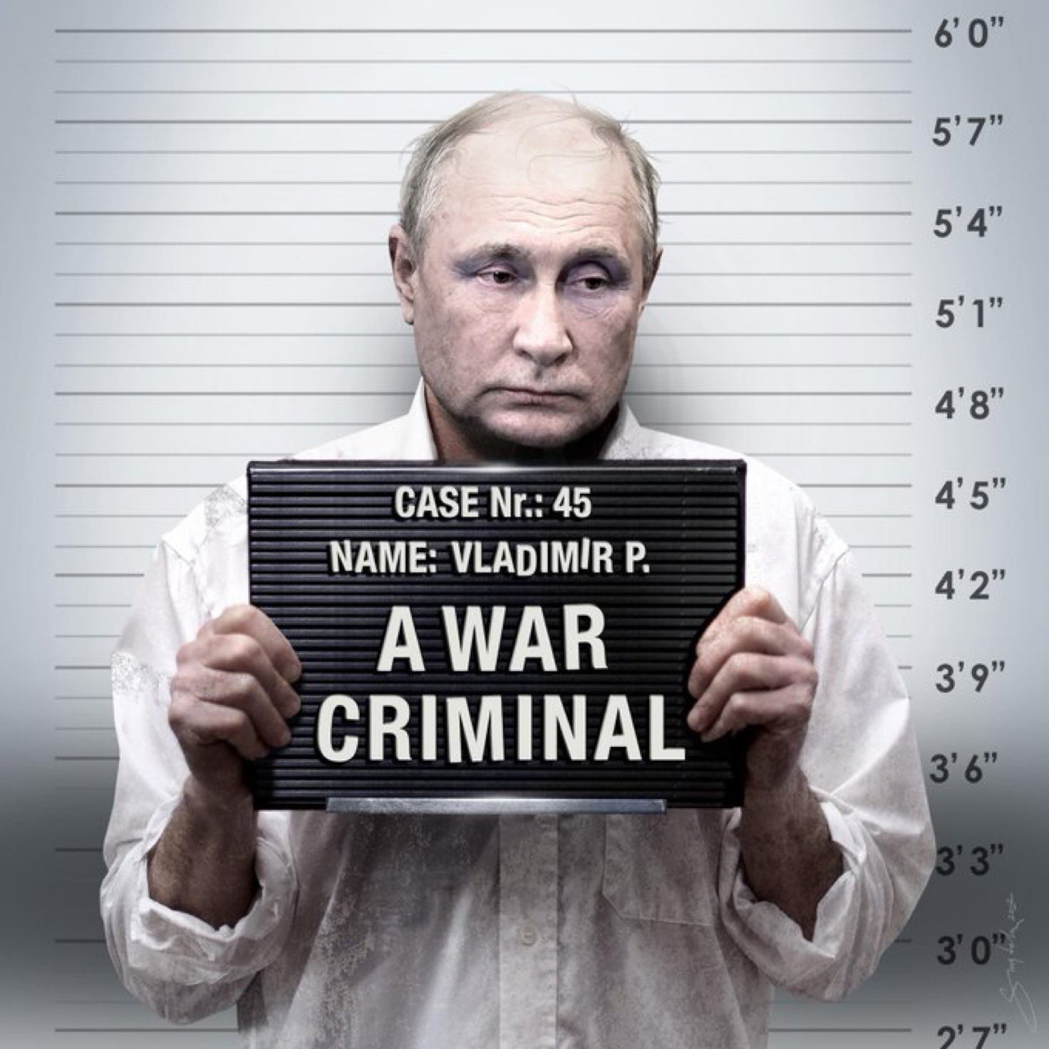 Russian War Criminal Putin The Hague is waiting - lifetime prison